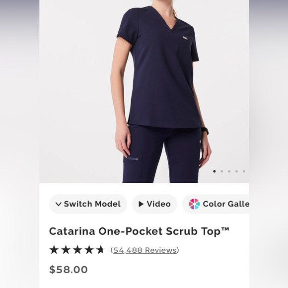 Figs Navy SET (top and bottom) - Picture 2 of 4